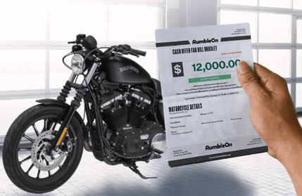 RumbleOn provides cash offers for motorcycles online. 