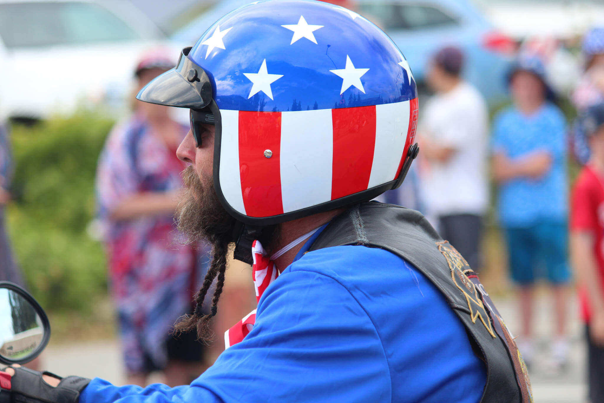 patriotic dirt bike helmet